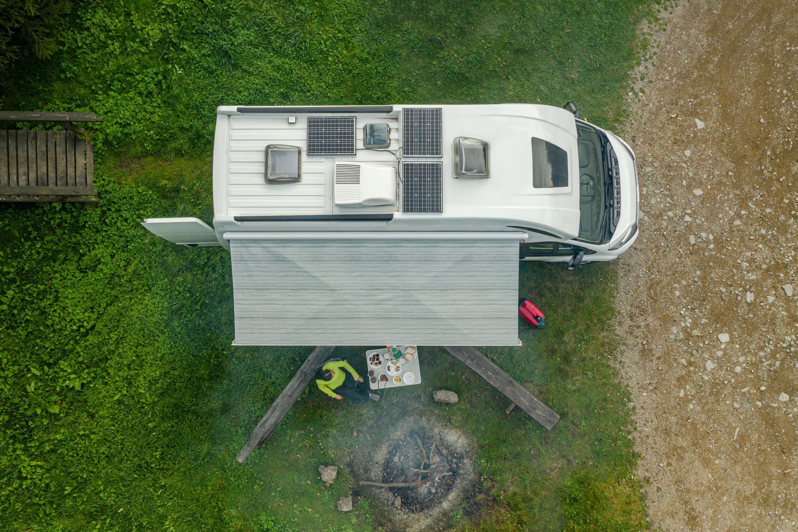 Camping car panneaux solaires